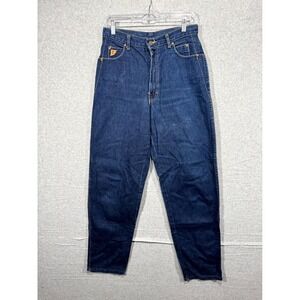 Vintage Zena Quality High-Waisted Mom Straight-Leg Jeans Denim‎ Women's Blue